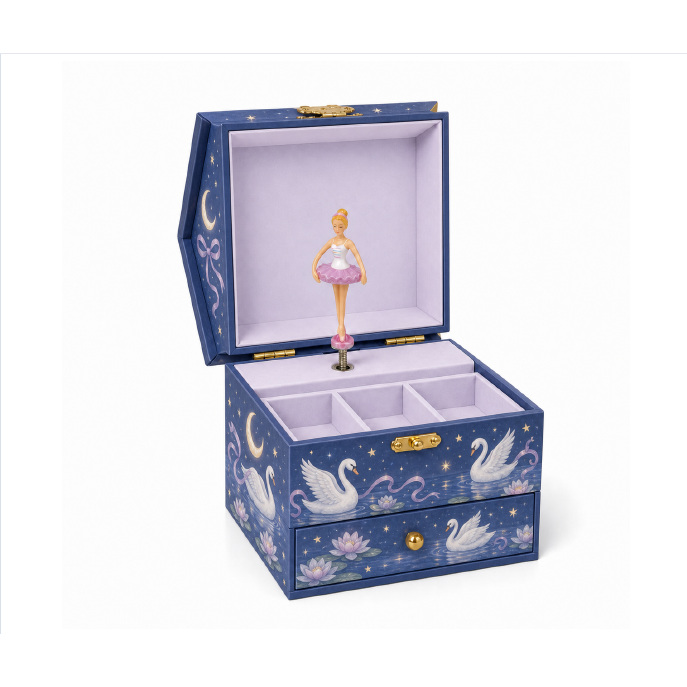 Moonlit Swan Ballet Music Jewelry House