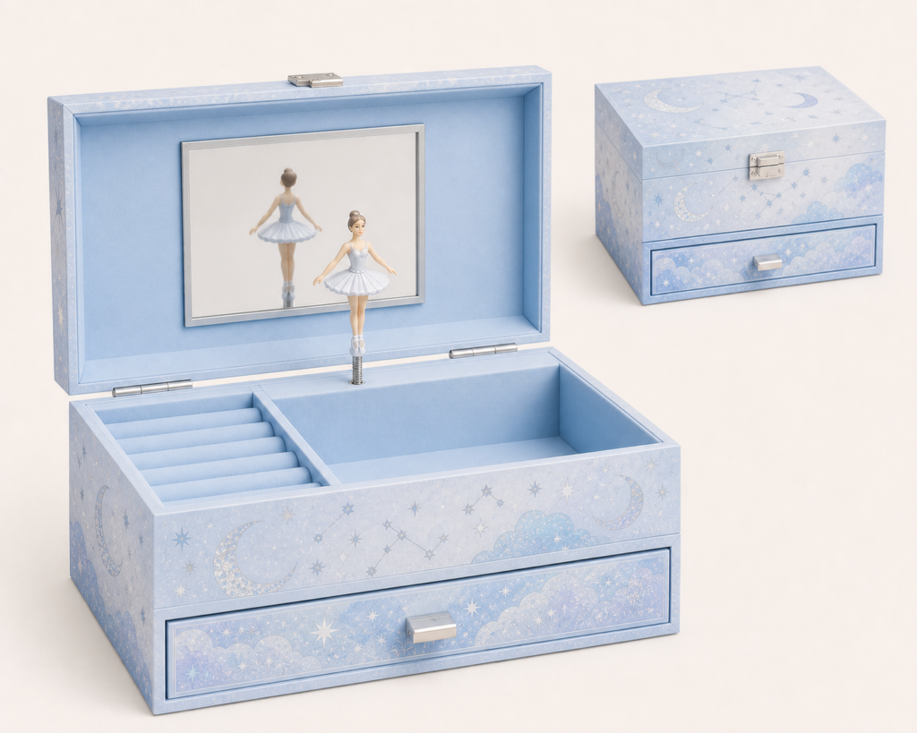 Icy Celestial Classic Single-Drawer Music Box