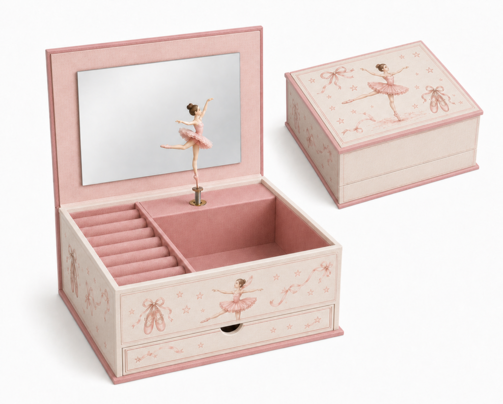 Ballet Storybook Wide Book-Style Music Box