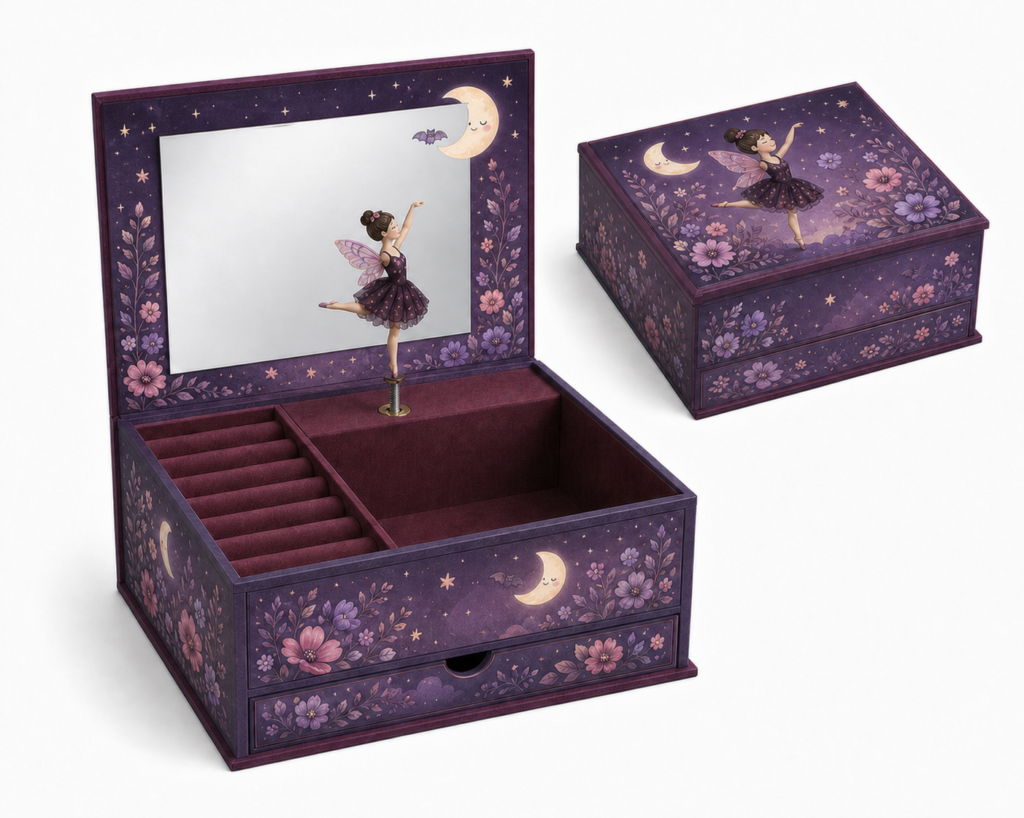 Vamp Romantic Wide Book-Style Music Box